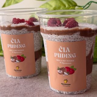 Chia puding čoko koko malina