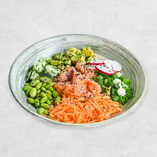Poke bowl losos