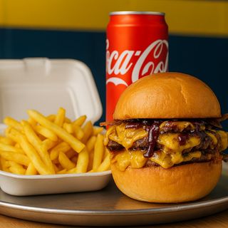 Bee BBQ + Coca Cola + pomfrit