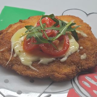 Pohovana Piletina, pire, paradajz +supa Minestrone