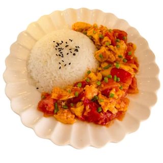 Tomato and egg with rice 番茄蛋炒饭
