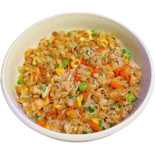 Peking fried rice with eggs and chicken鸡肉蛋炒饭