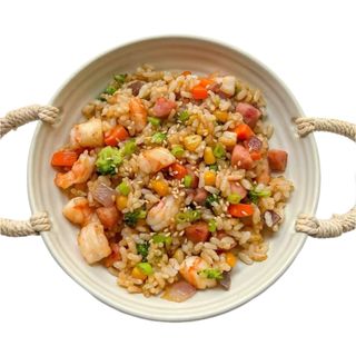 Peking fried rice with eggs and shrimps虾仁蛋炒饭