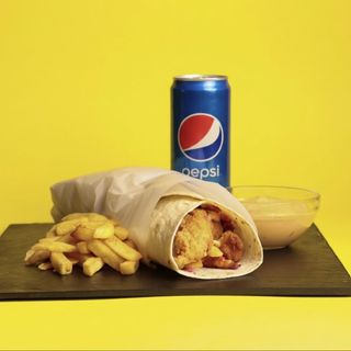 Koko Cheese Wrap + Pomfrit + Piće