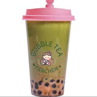STRAWBERRY MATCHA BUBBLE TEA 500ml草莓抹茶
