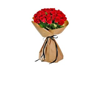 25 crvenih ruža u natur papiru