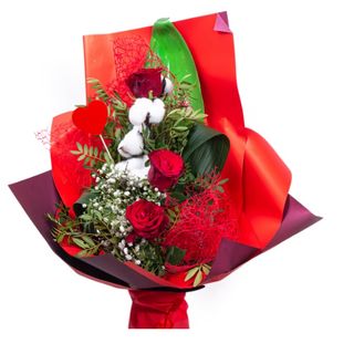 Crvene ruže i pamuk