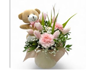 Box meda i mix roze cveća