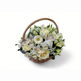 Ledena korpa s cvećem