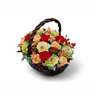 Vatrena korpa s cvećem