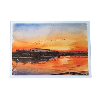 Čestitka Novi Sad Petrovaradin zalazak sunca