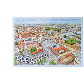 Čestitka Novi Sad  pogled sa visine