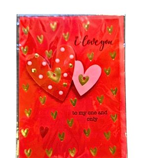 Čestitka 2 srca crvena