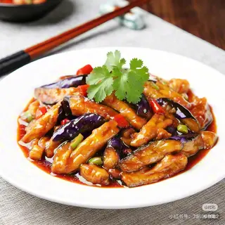 15. Flavored eggplant 风味茄条+rice