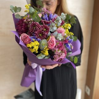 Buket - Ruže i poljsko cveće (BKT 162)