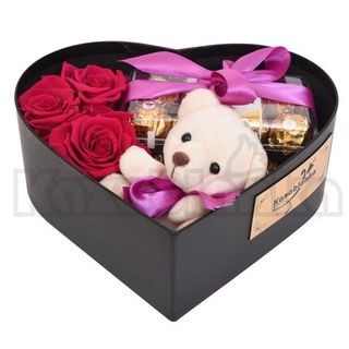 Meda, dehidrirane ruže i cokoladice u srcu(SP 033)