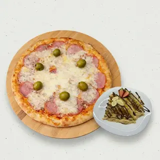 Pizza Capricciosa 32 cm i palačinke eurokrem-plazma porcija 2 kom