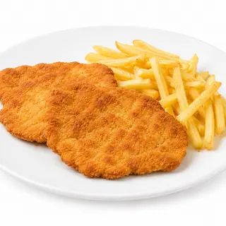 Pileća šnicla sa pomfritom