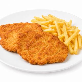 Pileća šnicla sa pomfritom