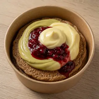Proteinska palačinka Malina pistać vanila proteinski puding