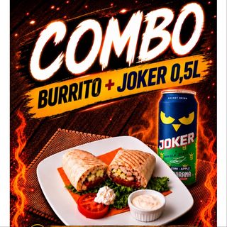 Combo Burrito pileći BBQ + Guarana kiwi 0.5l