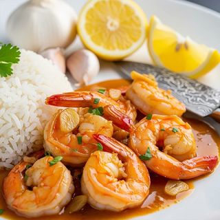 Crevette sauté à l’ail