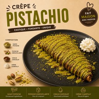 Crépe Pistachio