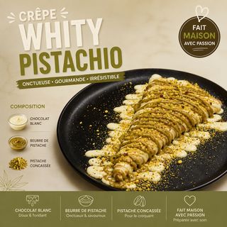 Crepe whity pistashio