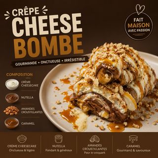 Crepe cheese bombe
