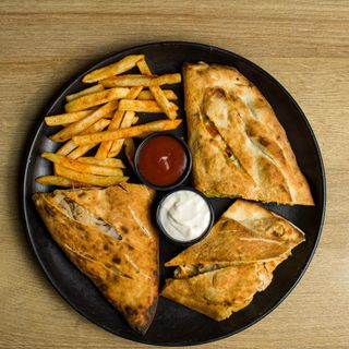 Baguette farcie escalope pané fromage jambon
