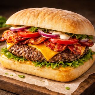 Ciabatta Burger +2 nuggets+  Soda au choix