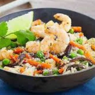 Fried rice crevettes 