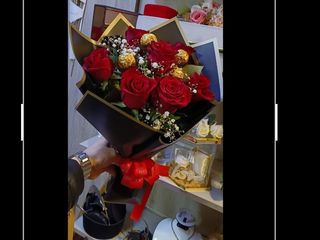Bouquet rouge Ferrero Rocher