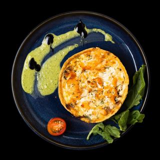 Quiche aux crevettes et poireaux