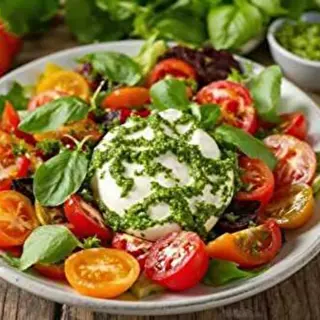 SALADE BURRATA PESTO