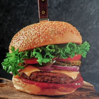 Checken cheeseburger