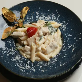 Penne poulet sauce blanche