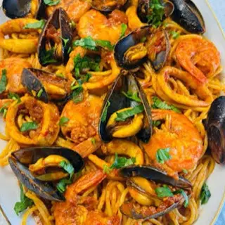 Spaghetti fruits de mer