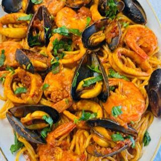 Spaghetti fruits de mer