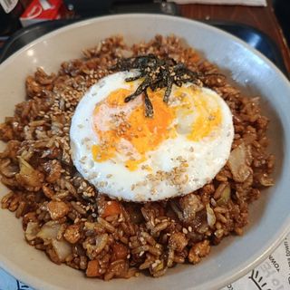 Bokeumbap Chicken With Cheese