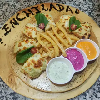 Enchiladas Escalope pané