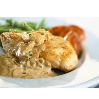 Escalope à la crème aux champignons