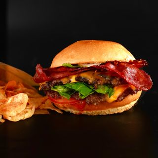 Double Beef Bacon Cheesy Smash Burger