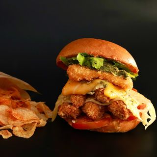 Hulk s Mighty Fried Chicken Burger