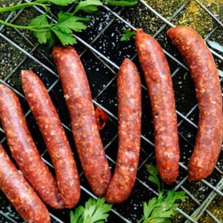 250 g Merguez dinde avec foie d'agneau grillé