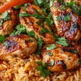 Riz poulet / escalope Sauce rouge