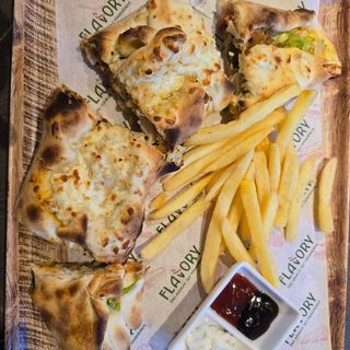 Baguette farcie poulet panée 
