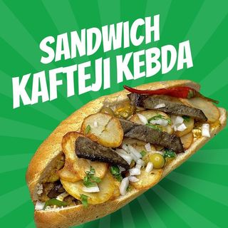 Menu Sandwich Kafteji Foie & Œuf & Soda Au Choix