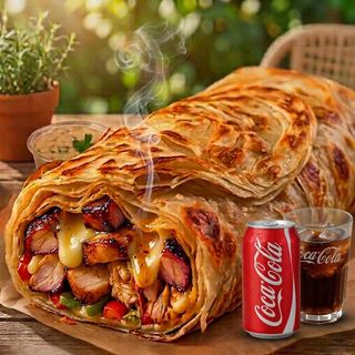 Msamen Casablanca Poulet Fumé + coca-cola