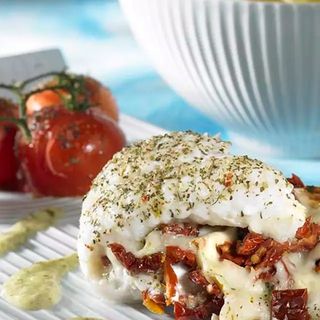 Roulade de loup farcie aux crevette et fruits secs